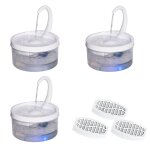 Fontaine a eau automatique avec lumi�re bleu led pour chat, distributeur aliment� par usb, mangeoire, ...