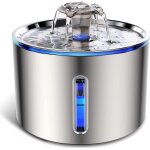 Fontaine a eau pour chat , 2. 5l, inox, silencieuse, anti - s�chage, filtre a charbon actif
