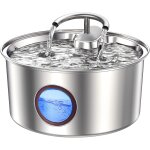 Fontaine a eau pour chats 3, 2l en acier inoxydable - distributeur d'eau avec fenêtre de niveau - fontaine ... Fontaine a eau pour chats 3, 2l en acier inoxydable - distributeur d'eau avec fenêtre de niveau - fontaine ...