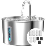 Fontaine a eau chat acier inoxydable: fontaine a eau pour chat de 2, 2 l - ultra silencieuse distributeur ... Fontaine a eau chat acier inoxydable: fontaine a eau pour chat de 2, 2 l - ultra silencieuse distributeur ...