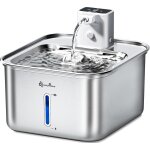 Fontaine a eau pour chat inox, sans fil avec d�tecteur de mouvement et pile