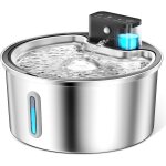 Fontaine a eau chat sans fil 3, 2l avec batterie 4200mah, detecteur de mouvement, inox fontaine a eau ...