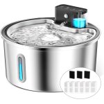 Fontaine a eau chat sans fil 3, 2l avec detecteur de mouvement, batterie 4200mah, inox fontaine a eau ...