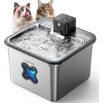 Fontaine a eau chat sans fil 3. 2l, fontaine a eau pour chat inox avec detecteur de mouvement, batterie ... Fontaine a eau chat sans fil 3. 2l, fontaine a eau pour chat inox avec detecteur de mouvement, batterie ...