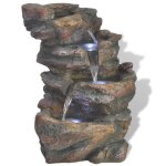 Fontaine d'int�rieur avec lumi�re led polyr�sine 24x33, 5x45, 5cm dec020760