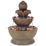 Fontaine d'int�rieur avec pompe polyr�sine 17, 5x17, 5x23cm dec020765