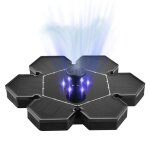Fontaine solaire a 6led, 9v, 2. 4w, pour ext�rieur, etang, piscine, aquarium, d�coration de jardin, fonctionne ...