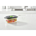 Foodsaver ffc021x bo�te herm�tique alimentaire ovale 0, 7 l noir, transparent