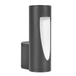 Forlight brit applique d'ext�rieur led moderne gris urbain, blanc chaud 3000k, ip54