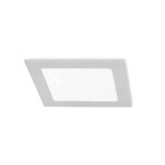 Forlight easy - downlight led carr� encastr� gris 12cm 580lm 4000k