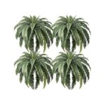 Foug�re artificielle verinatural vn141 122 cm lot de 4, plante d�corative r�aliste 39 branches souples ...