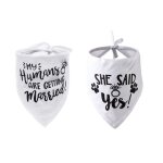 Foulard bandana en forme de triangle pour chien, echarpe de mariage, de fian�ailles, pour animal de compagnie ...