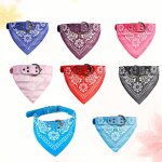 Foulard rglable pour chien, 8 pices, bandana, dcor de cou pour chiot, couleur alatoire