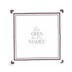Foulard satin les girls de la mariee 53cm blanc