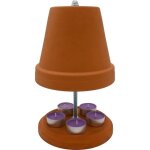 Four � bougie chauffe - plat en terre cuite - photophore - jusqu'� 5 bougies - terracotta.