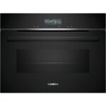 Four intgrable compact avec fonction micro - ondes siemens cm724g1b1f, 60 x 45 cm, noir