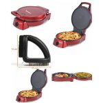 Four � pizza 1800w et tartes - grill - plancha 30cm rev�tement antiadh�sif - brosse nettoyante barbecue ...