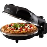 Four � pizza noir 1200 w avec pierre r�fractaire