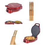 Four � pizza tartes grill plancha rev�t pierre antiadh�sif 1800w pancakes, omelettes, quiches et flammekueche ...