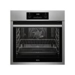 Four � pyrolyse aeg bps331120m 74 l lcd 3000w acier inoxydable noir