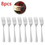 Fourchettes colorées en acier inoxydable, 8 pièces, pour la viande, les fruits, les desserts, la crème ... Fourchettes colorées en acier inoxydable, 8 pièces, pour la viande, les fruits, les desserts, la crème ...