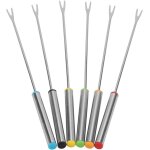 Fourchettes a fondue en acier inoxydable, fourchettes a fondue au fromage fourchettes a fondue avec manche ...