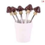 Fourchette a fruits en acier inoxydable, fourchette a fruits carotte champignon bio de mer avec rangement, ...