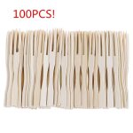 Fourchettes a fruits en bambou jetables, 100 pièces, ensemble de fourchettes a cocktail et a dessert, ... Fourchettes a fruits en bambou jetables, 100 pièces, ensemble de fourchettes a cocktail et a dessert, ...