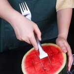Fourchette a fruits de cuisine en acier inoxydable, trancheuse a eau neutre, couteau coupe - fruits polyvalent ... Fourchette a fruits de cuisine en acier inoxydable, trancheuse a eau neutre, couteau coupe - fruits polyvalent ...