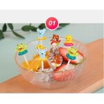 Fourchette a fruits, dessin anim�, animal, f�te, buffet, fruits, dessert, nourriture, cocktail, sandwich, ...