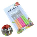 Fourcommuniste a dessert en acier inoxydable, 6 pices, mini fourchette a escargot, pour gteau de ix, ...