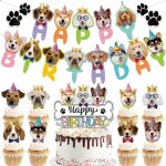 Fournitures de f�te d'anniversaire, etiquettes pour chien, fournitures de f�te d'anniversaire, banni�re ...
