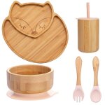 Fox de pêche - vaisselle antidérapante pour bébé, 5 pièces, avec plaque'aspiration, fourchette, cuillère, ... Fox de pêche - vaisselle antidérapante pour bébé, 5 pièces, avec plaque'aspiration, fourchette, cuillère, ...
