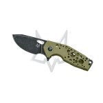 Fox / vox suru fold - up knife. kn. green sw aluminium hndl - n690 black idr sw bld - wire clip