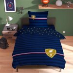 France rugby blason parure de lit ffr x cm % coton oeko - tex housse de couette personnes x cm + taies ...