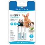 Francodex pipettes insectifuges 3283021740736 hygiene animal animaux lapin furet cobaye anti puces tiques ...