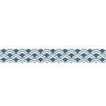 Frise adh?sive d�corative autocollante, melbo, motifs ?ventails en forme de nuages bleu et blanc, 15 ...