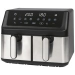 Friteuse  air chaud air fryer double panier 9l inox proficook pc - fr1296h - inox