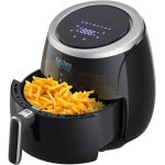 Friteuse lectrique sans huile, friteuse  air chaud 5l grande capacit storm 2000w cuisson rapide cran ...
