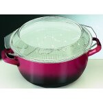 Friteuse volcan panier et couv. verre 24 cm