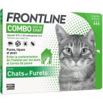 Frontline combo chat - anti - puces et anti - tiques pour chat - 3 pipettes