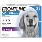 Frontline spot on chien - anti - puces anti - tiques pour chien l - 20 - 40kg - 3 pipettes Frontline spot on chien - anti - puces anti - tiques pour chien l - 20 - 40kg - 3 pipettes