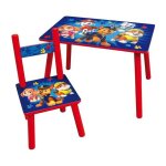 Fun house patpatrouille table h 41, 5 cm x l 61 cm x p 42 cm avec une chaise h 49, 5 cm x l 31 cm x p ...