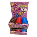 Funny candy rolli chewing - gum avec tatouages autocollants, 30 x 15g, bonbons fun et original, id�al ...