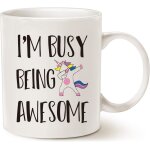 Funny quote saying coffee mug christmas gifts, i'm busy being awesome birthday gift ideas for friend ...