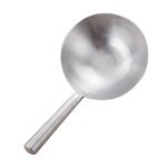 Gadget de cuisine en acier inoxydable, optique de cuisine, grande casserole, louche, manche en bois, ...