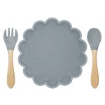 Galet - ensemble'alimentation pour bébé en silicone sans bpa, dessin animé, plaque queplate, manche en ... Galet - ensemble'alimentation pour bébé en silicone sans bpa, dessin animé, plaque queplate, manche en ...