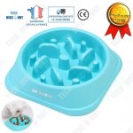 Gamelle anti glouton chien chat eau silicone bouledogue croquettes grande taille petite taille distributeur ...