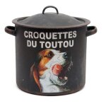 Gamelle chien fer chaudron 27x23cm Gamelle chien fer chaudron 27x23cm