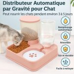 Gamelle design double avec rservoir confort & hygine pour chats & chiens